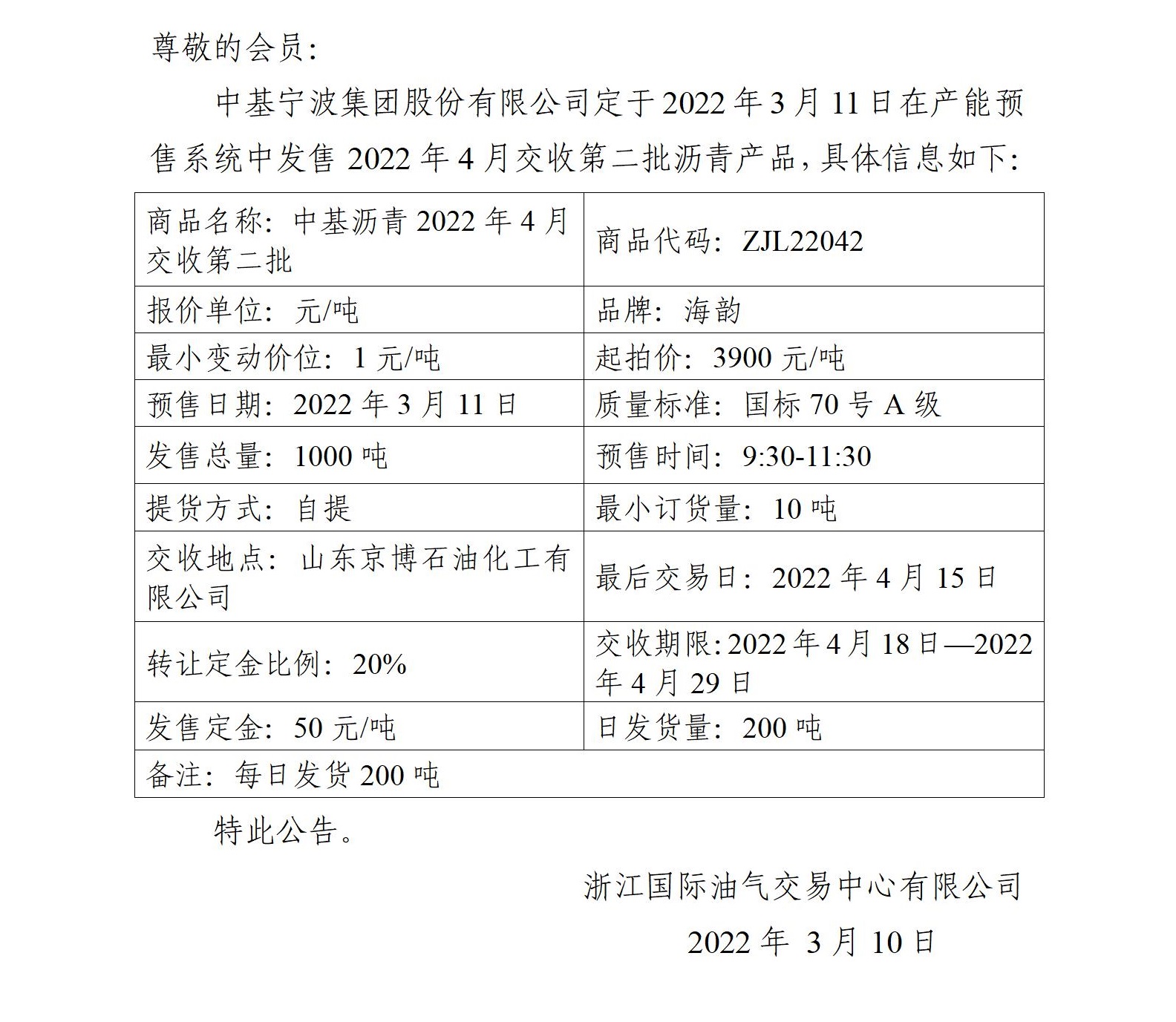 关于中基宁波集团股份有限公司2022年4月交收第二批沥青产品起拍价的公告_01.jpg