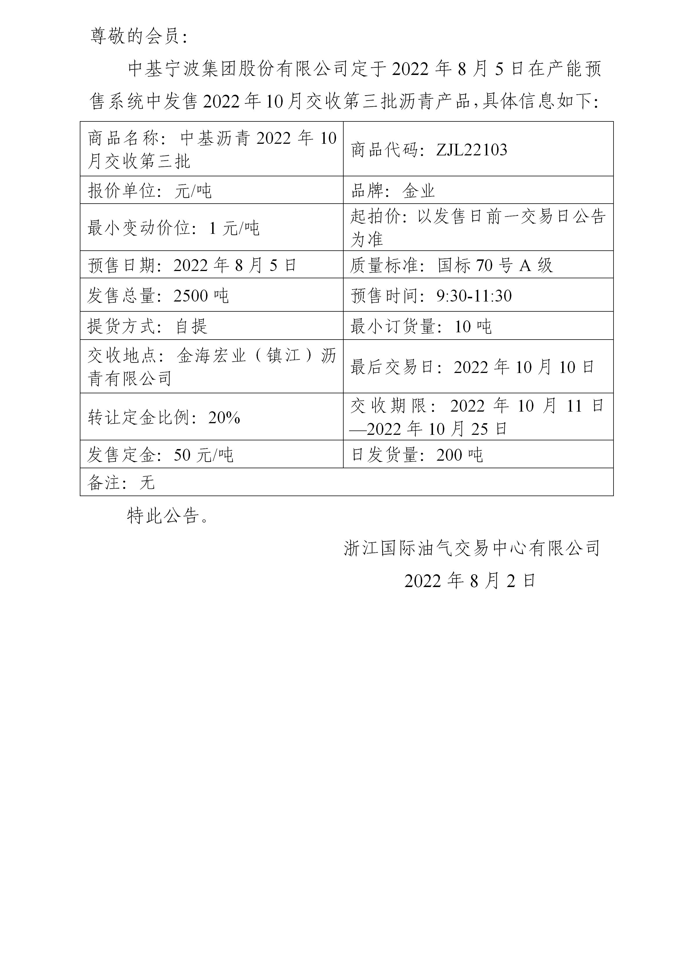 关于中基宁波集团股份有限公司预售2022年10月交收第三批沥青产品的公告(1)_01.jpg