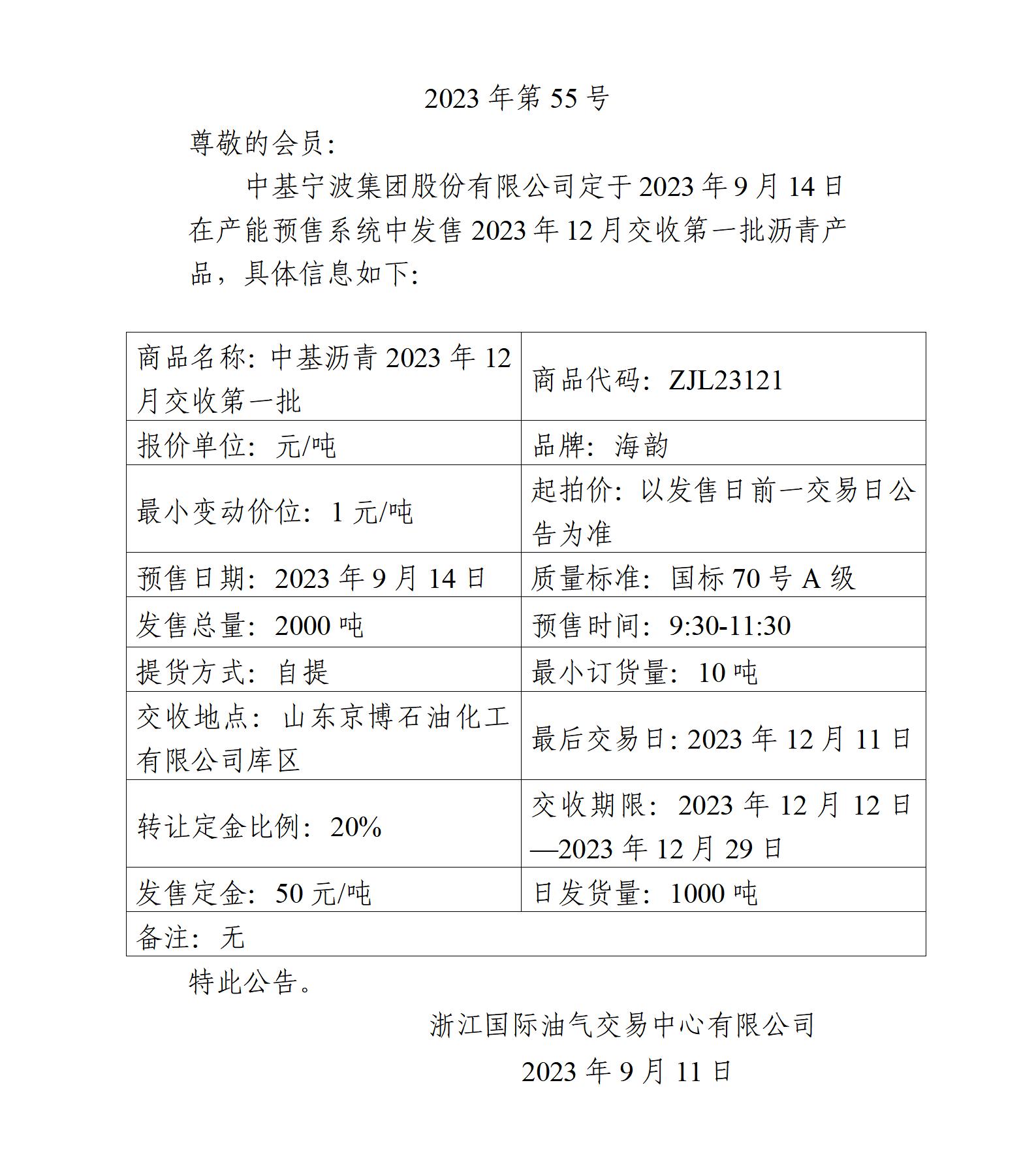 关于中基宁波集团股份有限公司预售2023年12月交收第一批沥青产品的公告_01.jpg