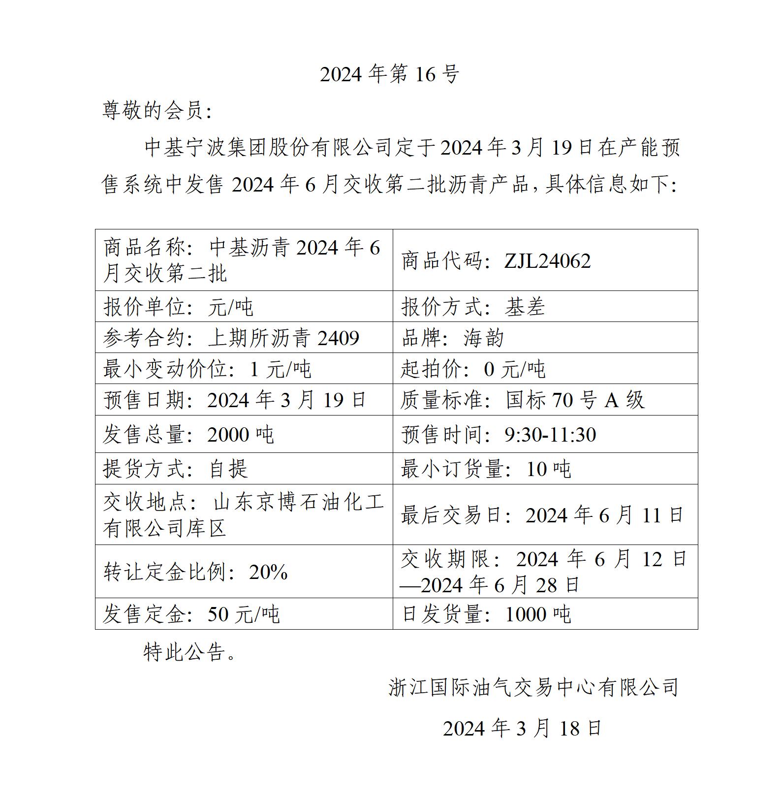 关于中基宁波集团股份有限公司预售2024年6月交收第二批沥青产品的公告 (1)_01.jpg