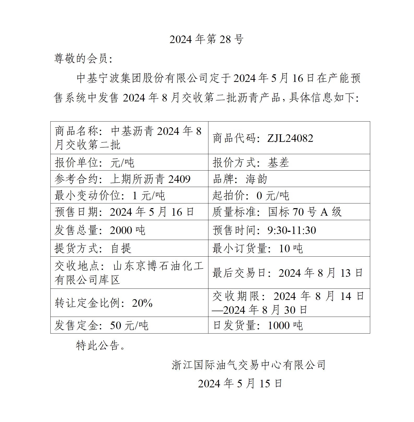 关于中基宁波集团股份有限公司预售2024年8月交收第二批沥青产品的公告_01.jpg