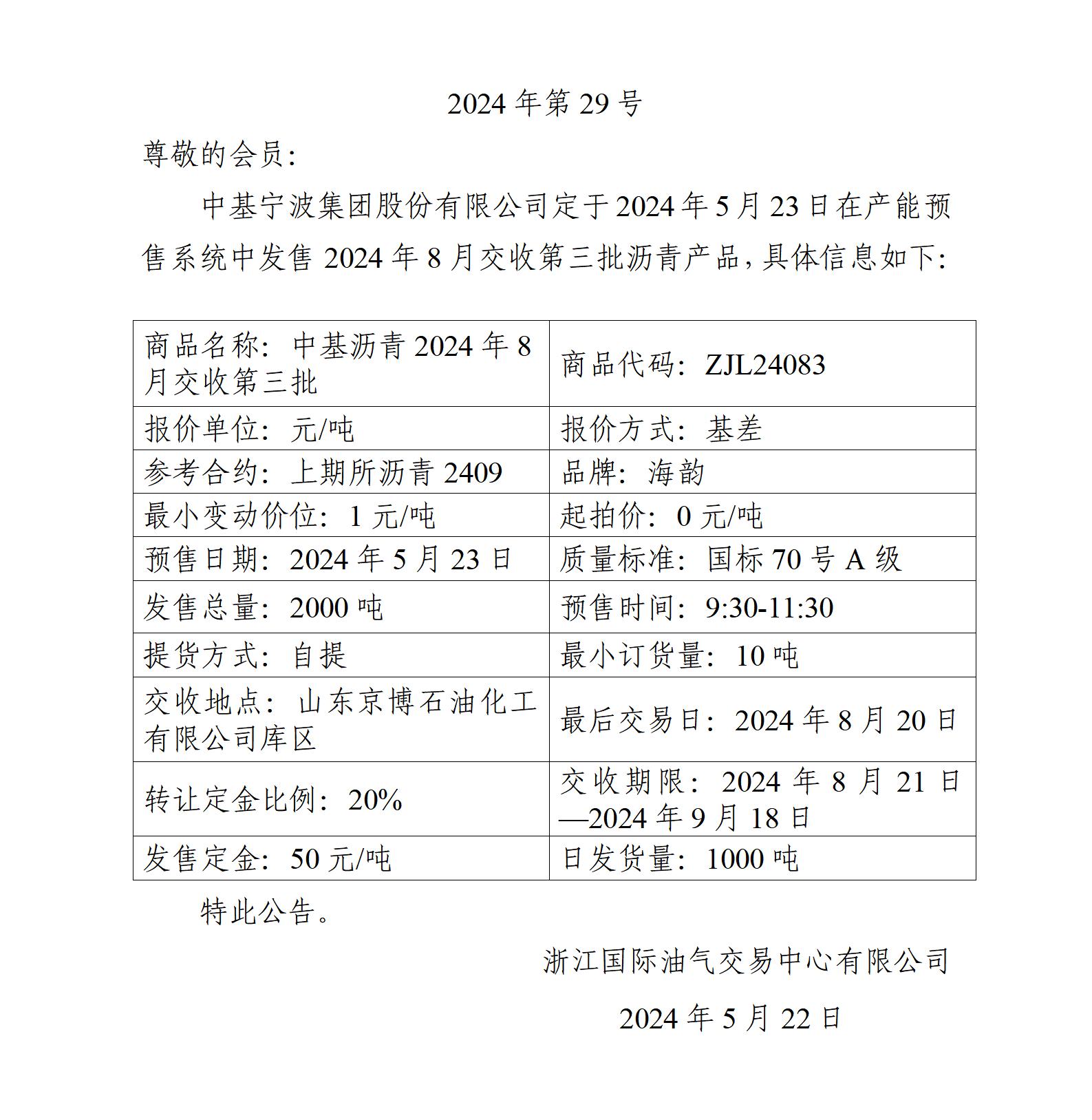 关于中基宁波集团股份有限公司预售2024年8月交收第三批沥青产品的公告_01.jpg