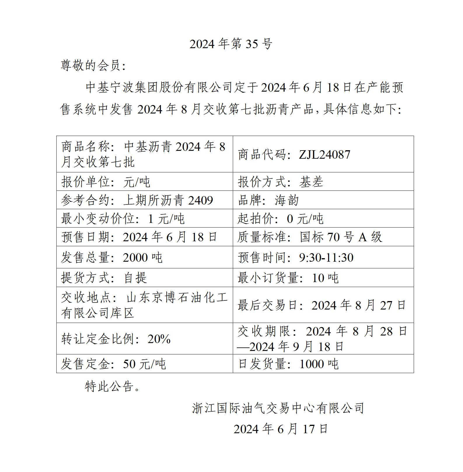 关于中基宁波集团股份有限公司预售2024年8月交收第七批沥青产品的公告_01.jpg