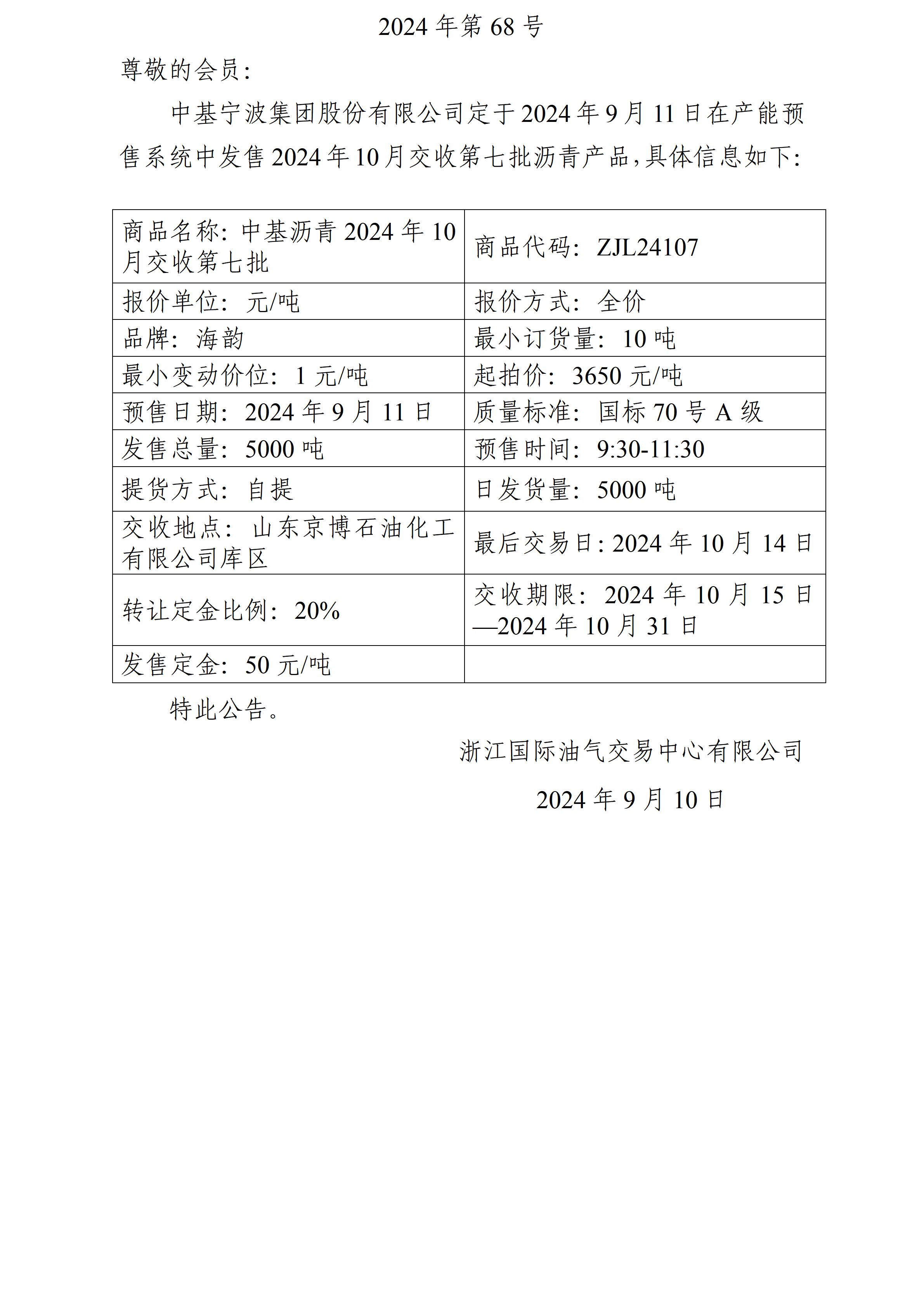 关于中基宁波集团股份有限公司预售2024年10月交收第七批沥青产品的公告_01.jpg