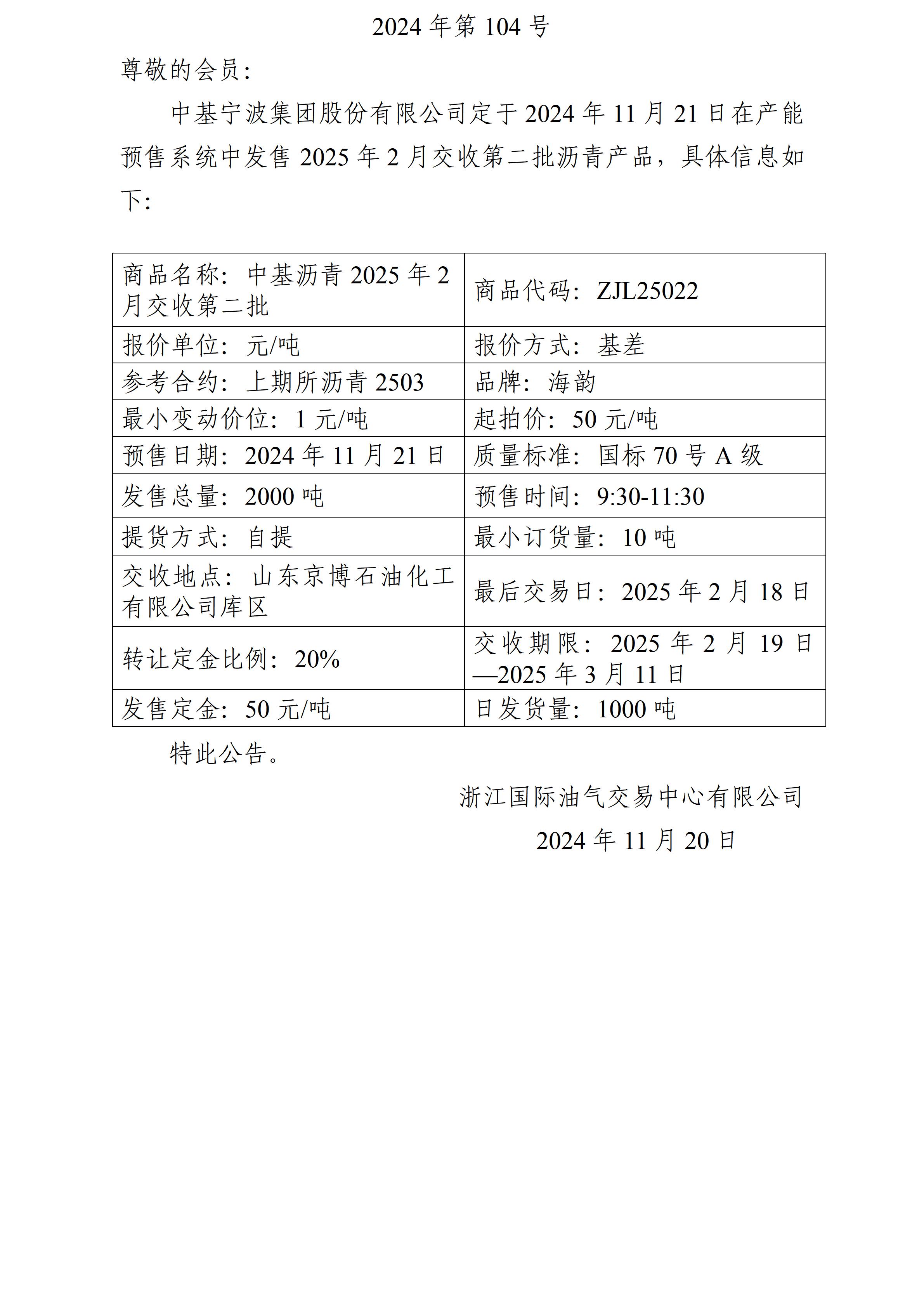 111关于中基宁波集团股份有限公司预售2025年2月交收第二批沥青产品的公告_01(1).jpg